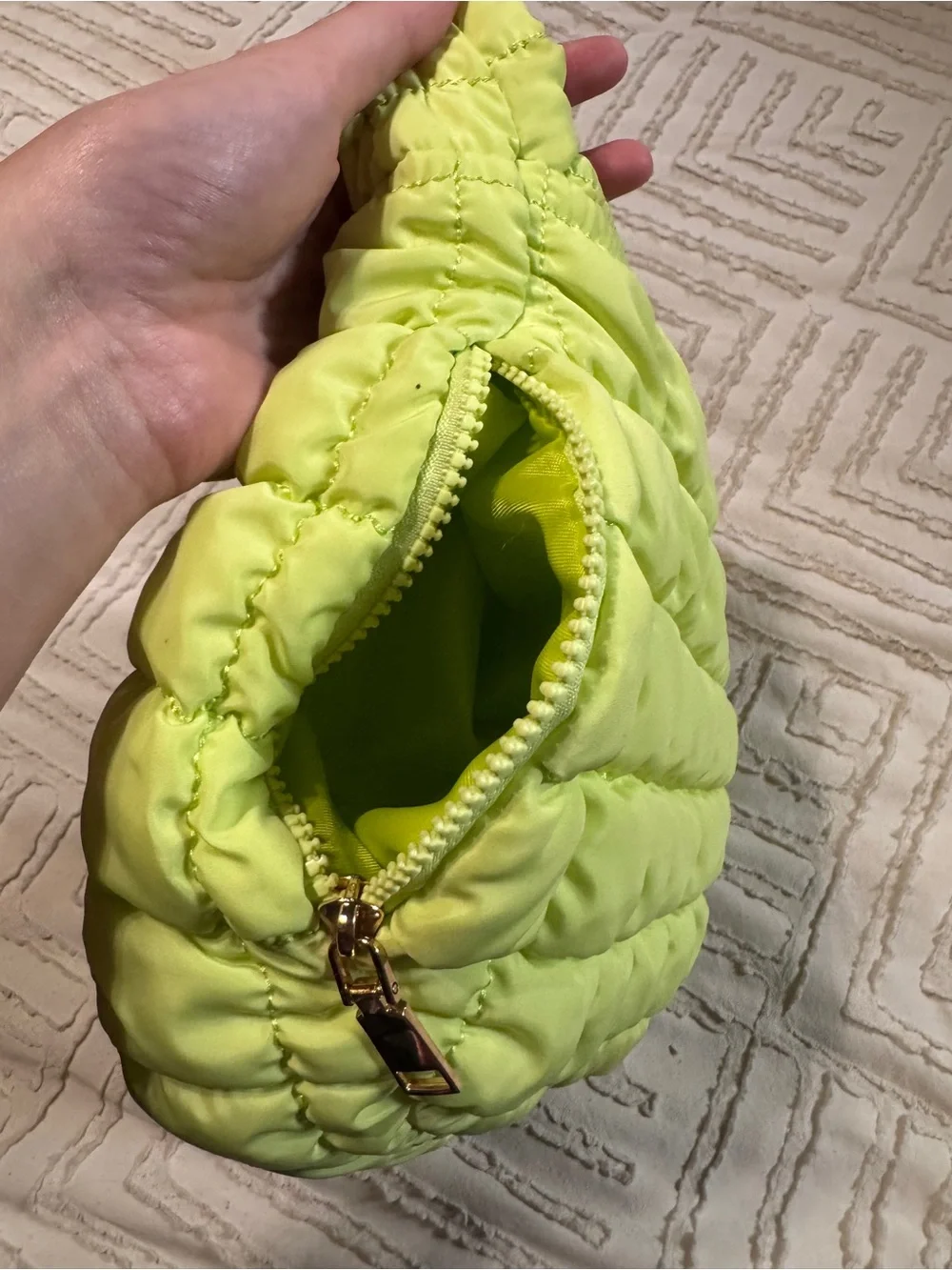 Urban puffer quilted sling crossbody bag